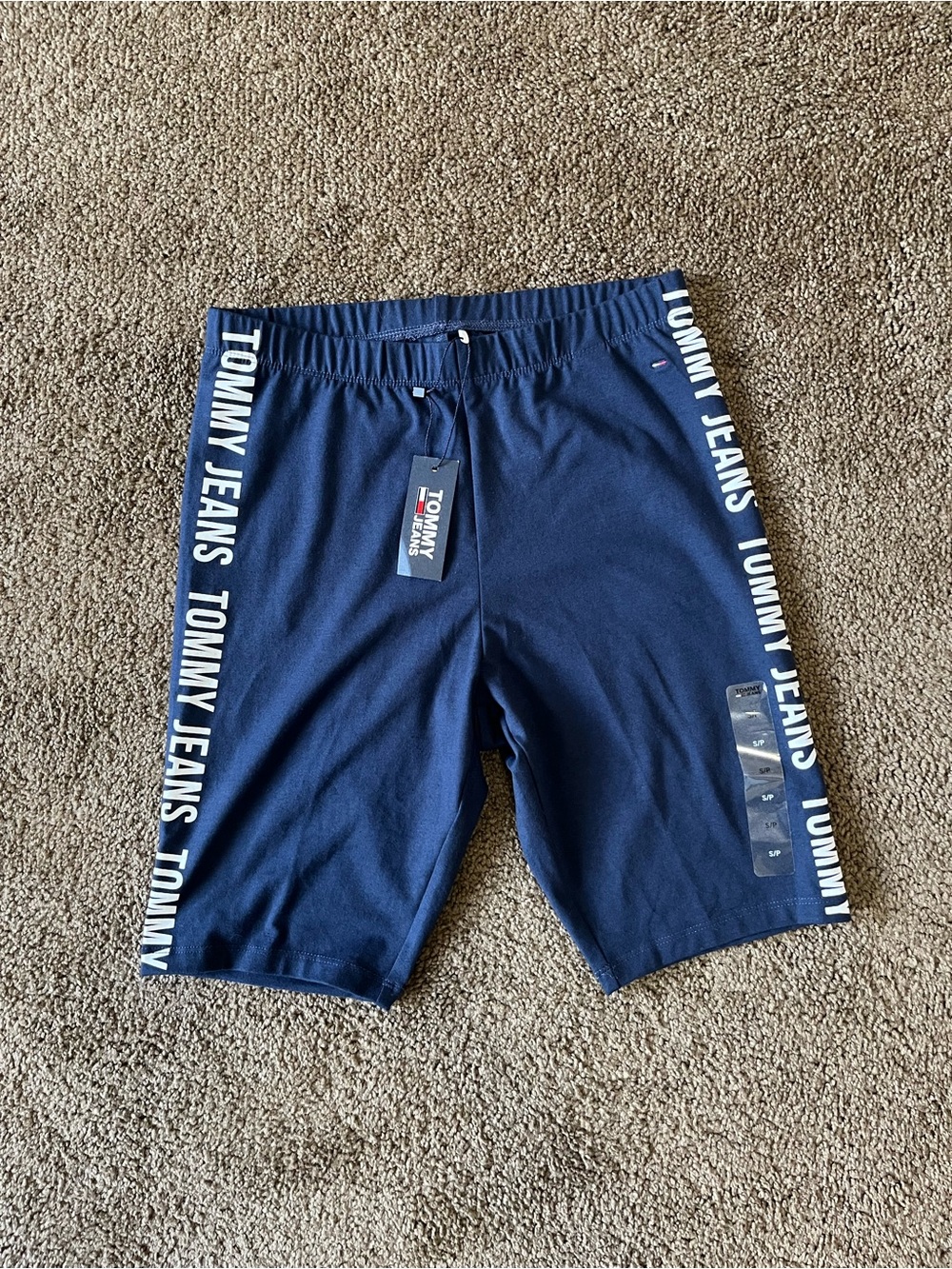Tommy Hilfiger Navy Athletic Shorts with Branded Side Tape